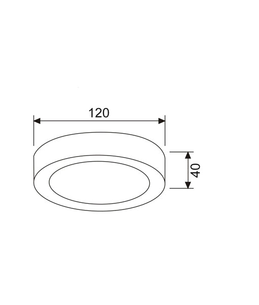 LED Dimmable Surface Mounted Round Oyster Light Tri-CCT 6W - SURFACETRI1R